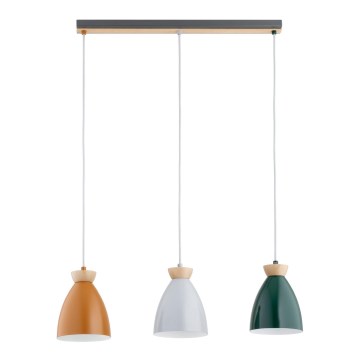 Hanglamp aan kabel GALIA 3xE27/15W/230V meerkleurig
