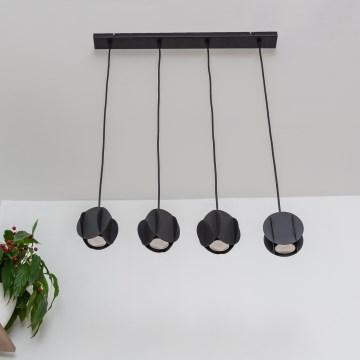Hanglamp aan kabel GAMBIT 4xGU10/10W/230V zwart