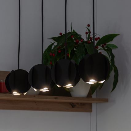 Hanglamp aan kabel GAMBIT 4xGU10/10W/230V zwart