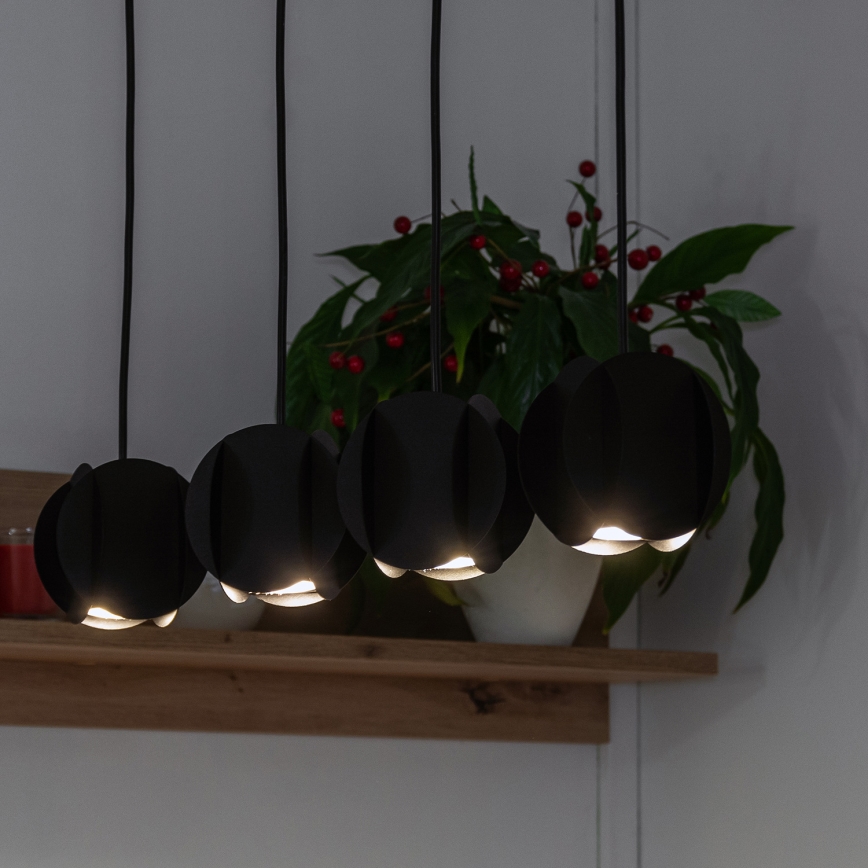 Hanglamp aan kabel GAMBIT 4xGU10/10W/230V zwart