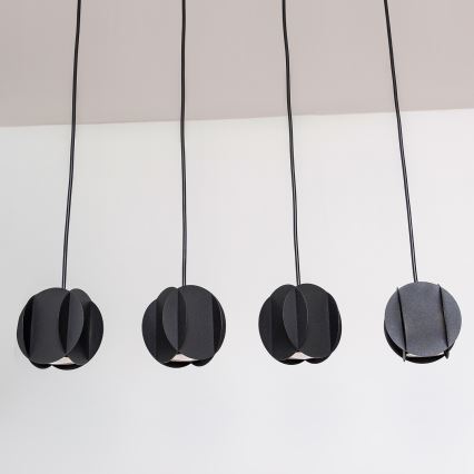 Hanglamp aan kabel GAMBIT 4xGU10/10W/230V zwart