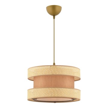Hanglamp aan kabel HALO 1xE27/60W/230V bruin/beige