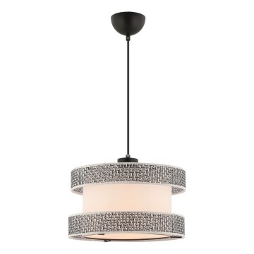 Hanglamp aan kabel HALO 1xE27/60W/230V crème/grijs
