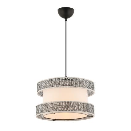 Hanglamp aan kabel HALO 1xE27/60W/230V crème/grijs
