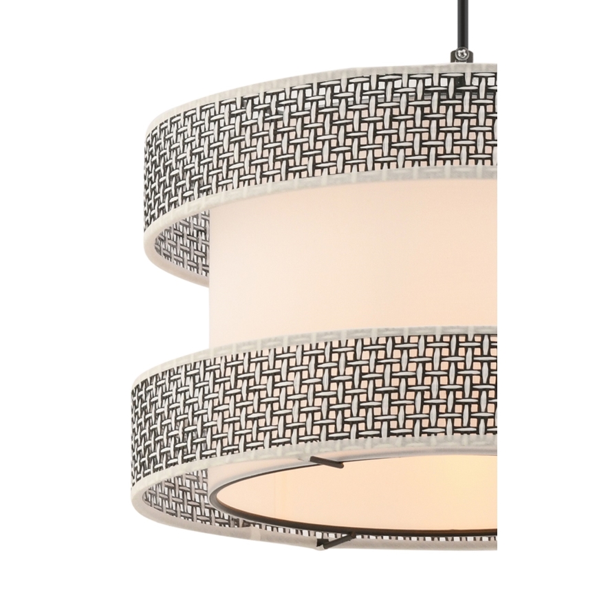 Hanglamp aan kabel HALO 1xE27/60W/230V crème/grijs