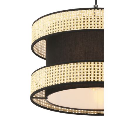 Hanglamp aan kabel HALO 1xE27/60W/230V zwart/beige