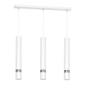 Hanglamp aan kabel JOKER 3xGU10/25W/230V wit/hoogglans chroom