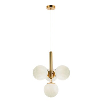 Hanglamp aan kabel JOLIN 4xG9/5W/230V goud