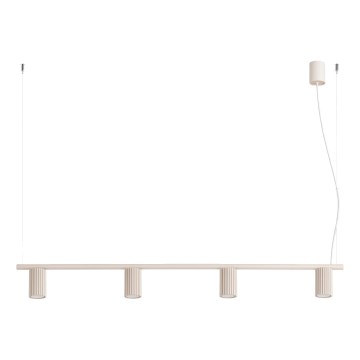 Hanglamp aan kabel KARBON 4xGU10/10W/230V crèmekleurig