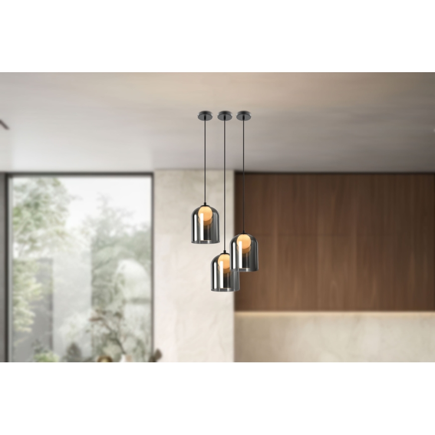 Hanglamp aan kabel KLEA 1xG9/15W/230V rookzwart