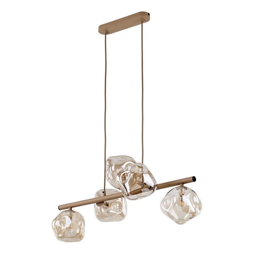 Hanglamp aan kabel LAVA 5xG9/8W/230V beige/gerookt beige
