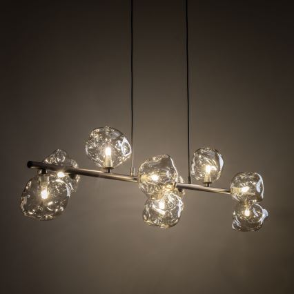 Hanglamp aan kabel LAVA 9xG9/8W/230V brons/rookbeige