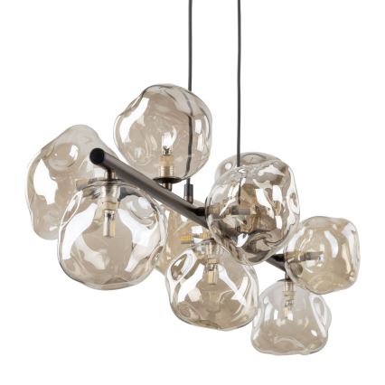Hanglamp aan kabel LAVA 9xG9/8W/230V brons/rookbeige