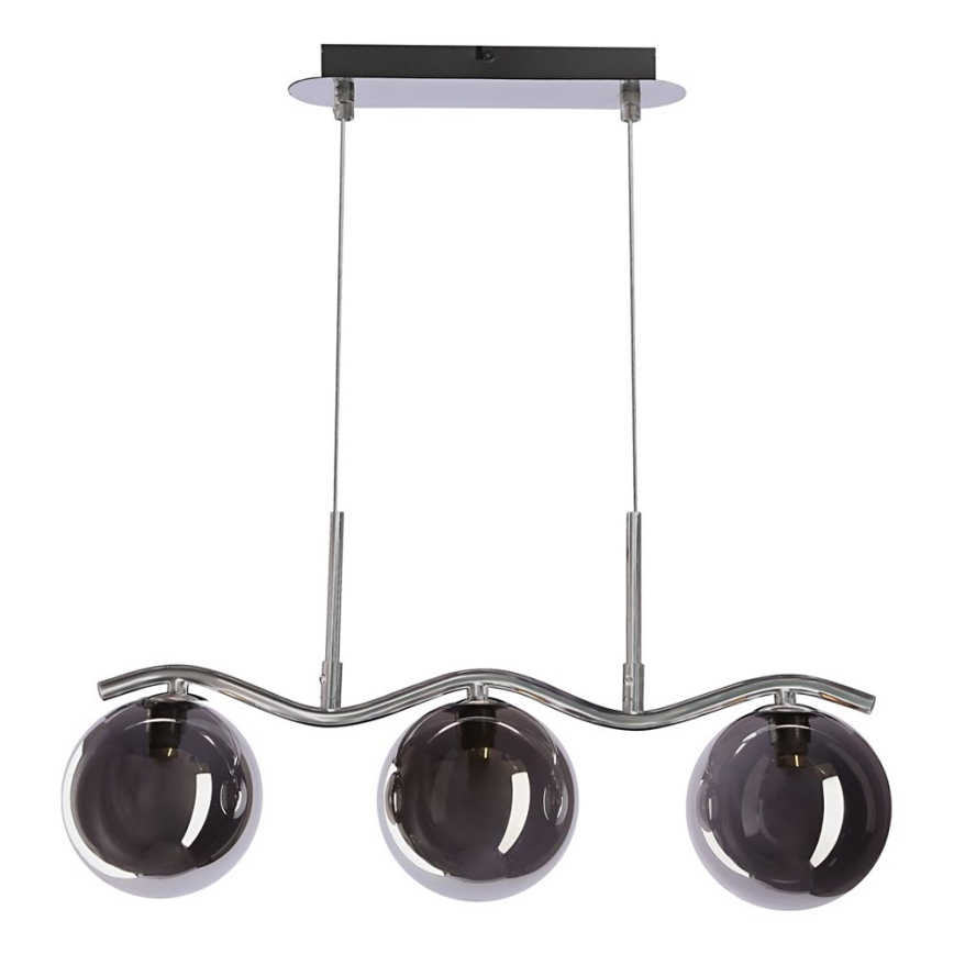 Hanglamp aan kabel LUMOS 3xG9/20W/230V rookzwart