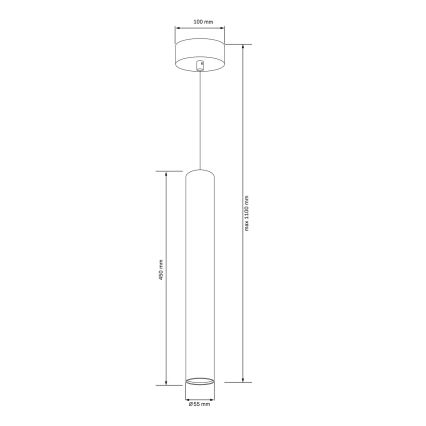 Hanglamp aan kabel LUNGOMARE 1xGU10/10W/230V mat chroom