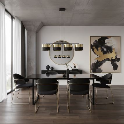 Hanglamp aan kabel LUX 4xE27/15W/230V zwart/goud