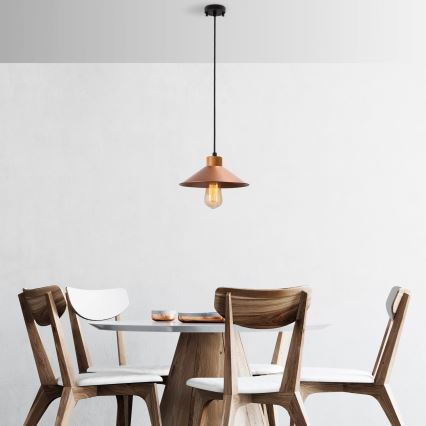 Hanglamp aan kabel MANAVGAT 1xE27/40W/230V koper/bruin