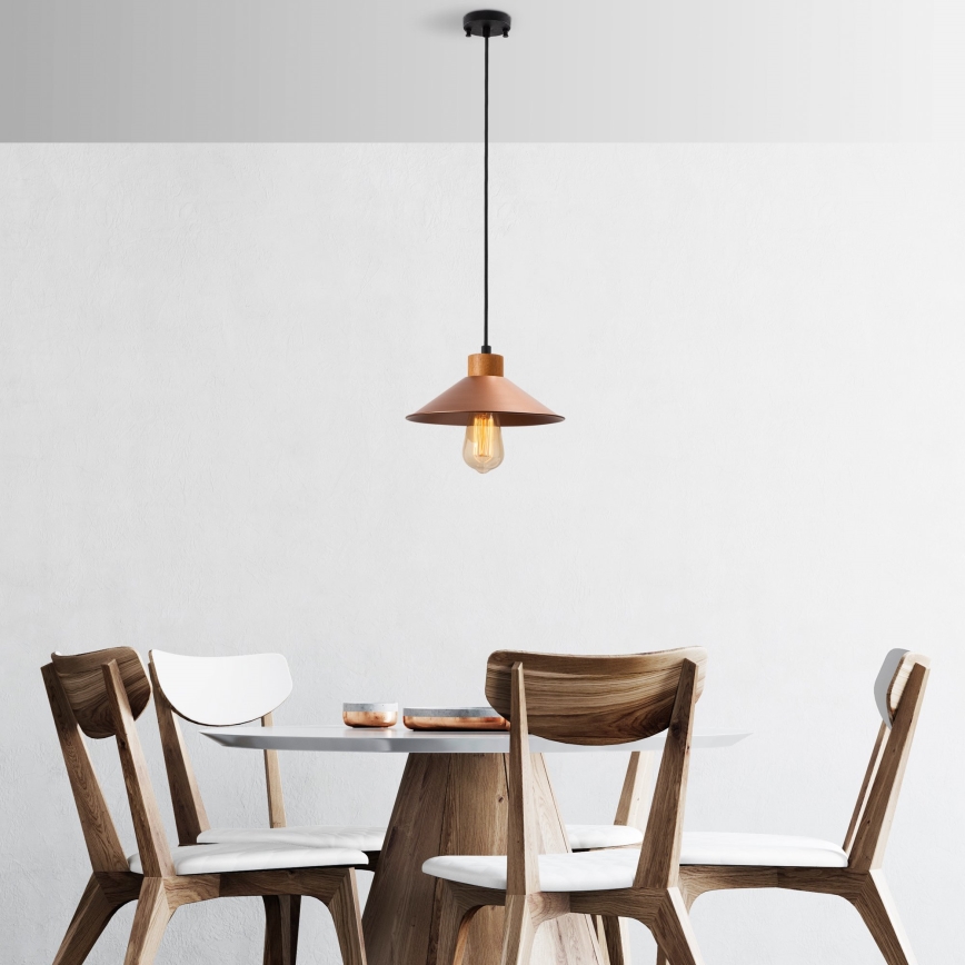 Hanglamp aan kabel MANAVGAT 1xE27/40W/230V koper/bruin
