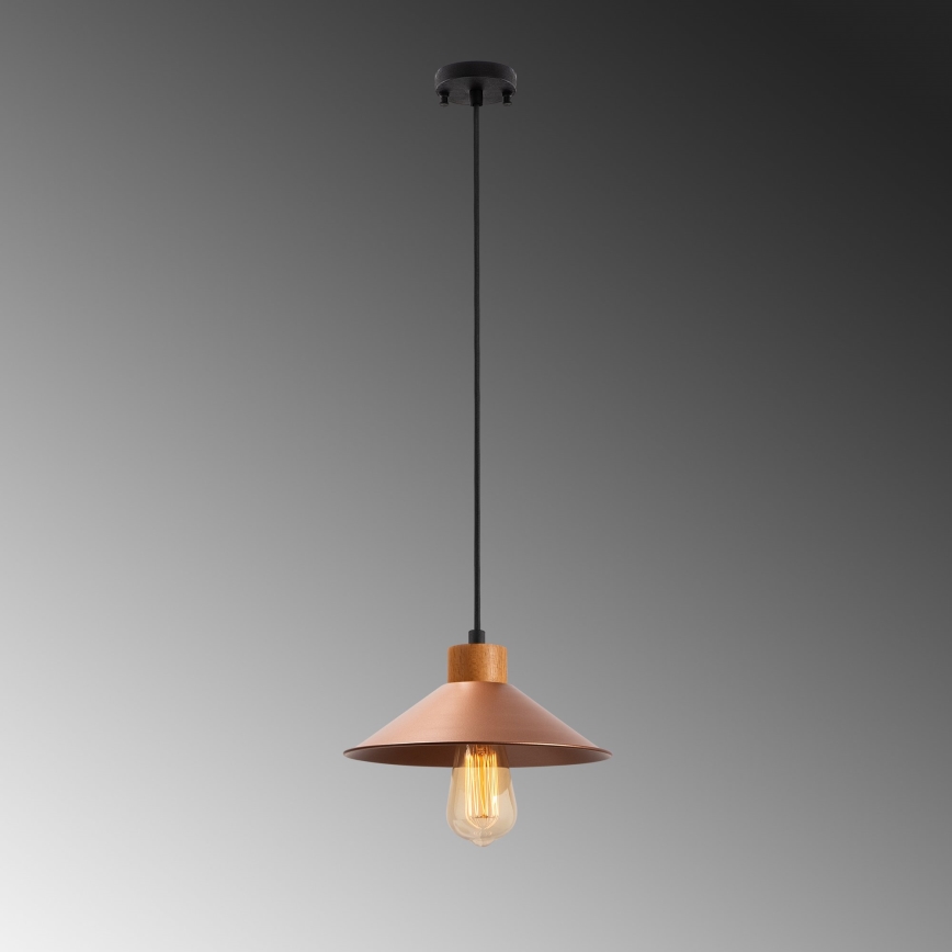 Hanglamp aan kabel MANAVGAT 1xE27/40W/230V koper/bruin