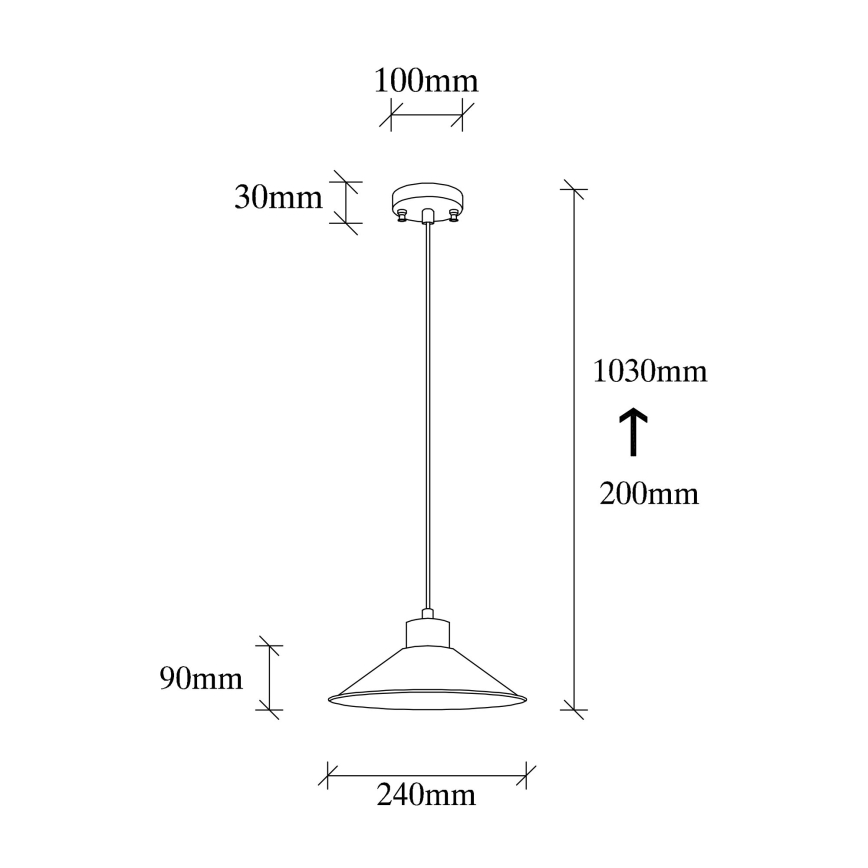Hanglamp aan kabel MANAVGAT 1xE27/40W/230V koper/bruin