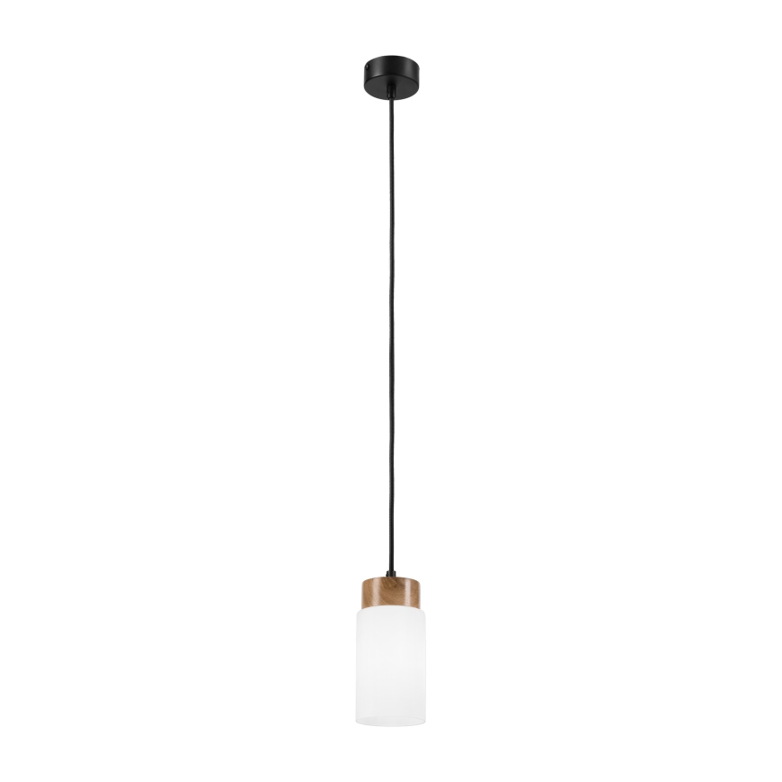 Hanglamp aan kabel MARKUS 1xE27/15W/230V zwart/eiken