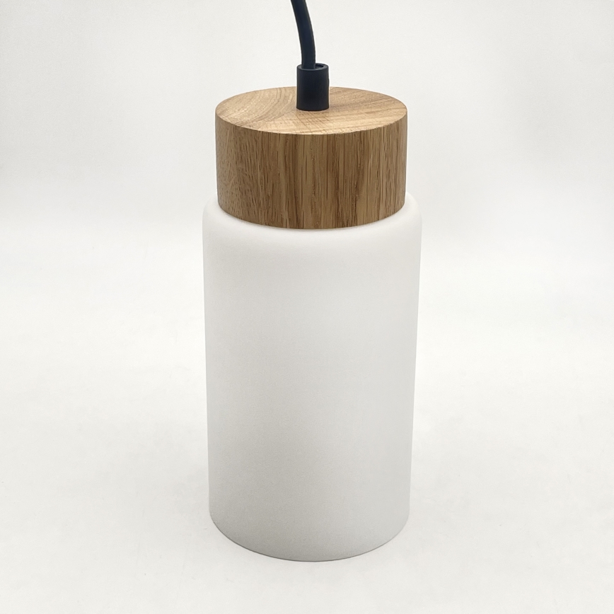 Hanglamp aan kabel MARKUS 5xE27/15W/230V zwart/eiken