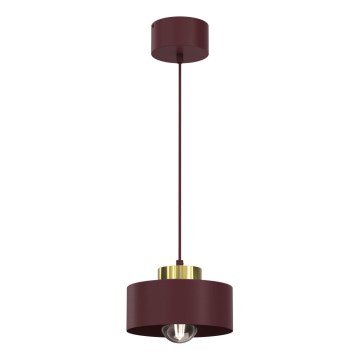Hanglamp aan kabel MARTI 1xE27/15W/230V bordeaux/goud