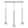 Hanglamp aan kabel MAZZO 3xGU10/8W/230V beige