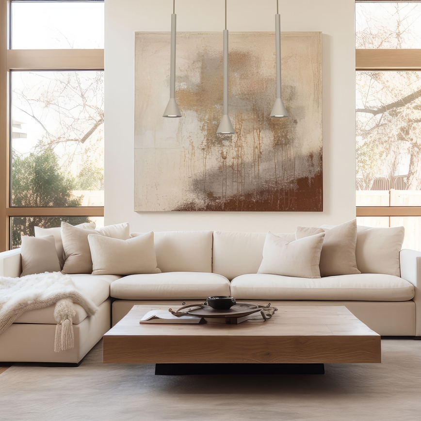 Hanglamp aan kabel MAZZO 3xGU10/8W/230V beige