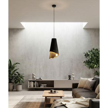 Hanglamp aan kabel MODA 1xE27/15W/230V zwart/goud