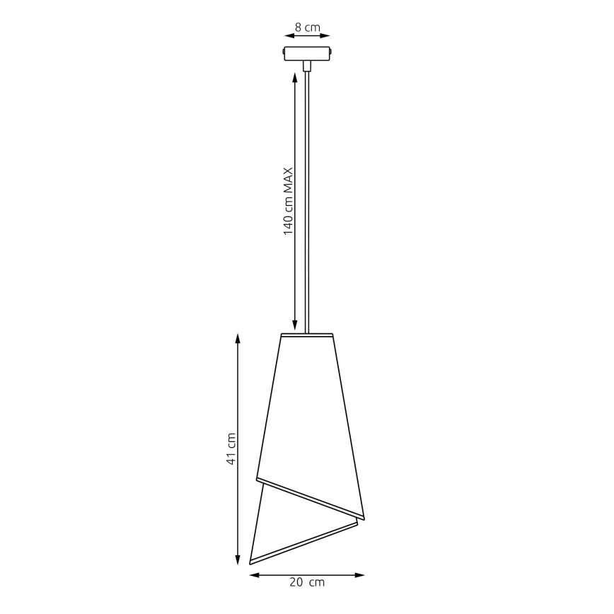 Hanglamp aan kabel MODA 1xE27/15W/230V zwart/goud