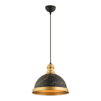 Hanglamp aan kabel MONZA 1xE27/40W/230V Ø 29 cm zwart/brons