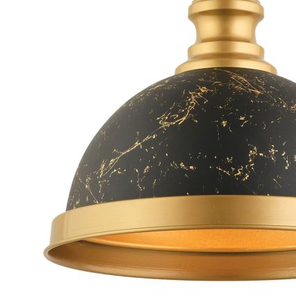 Hanglamp aan kabel MONZA 1xE27/40W/230V Ø 29 cm zwart/brons