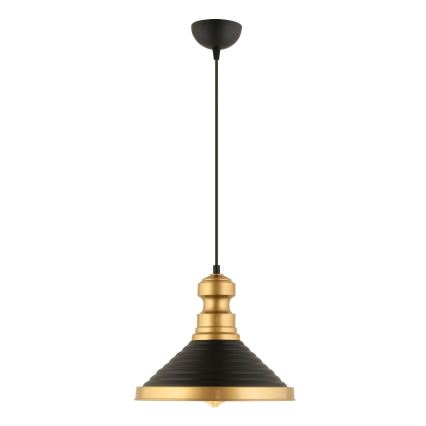 Hanglamp aan kabel MONZA 1xE27/40W/230V Ø 30 cm zwart/goud