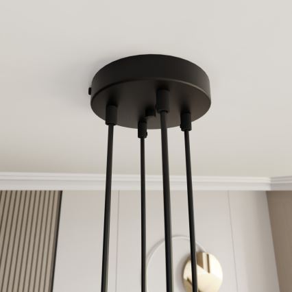 Hanglamp aan kabel MOTIF 4xE27/15W/230V zwart