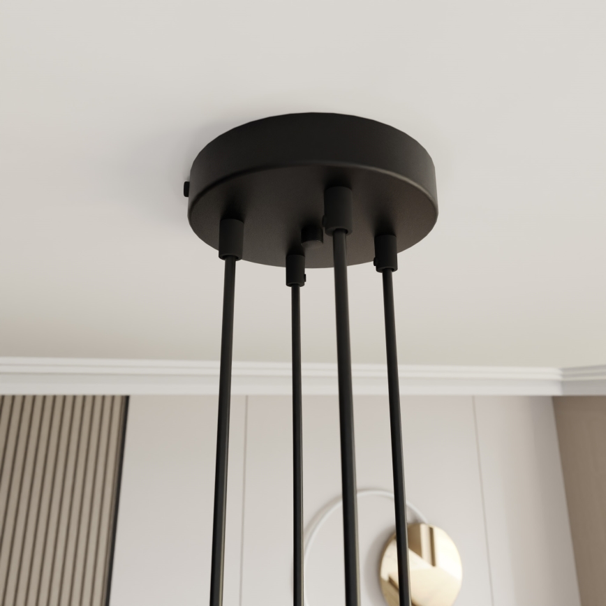 Hanglamp aan kabel MOTIF 4xE27/15W/230V zwart