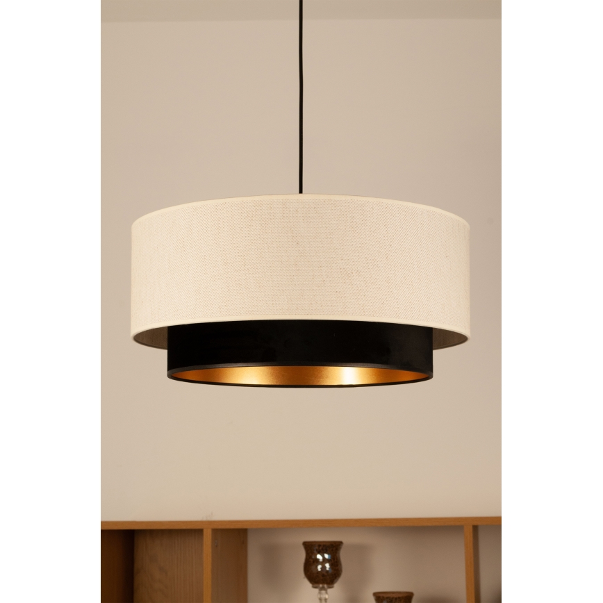 Hanglamp aan kabel NATIA 1xE27/60W/230V wit/zwart