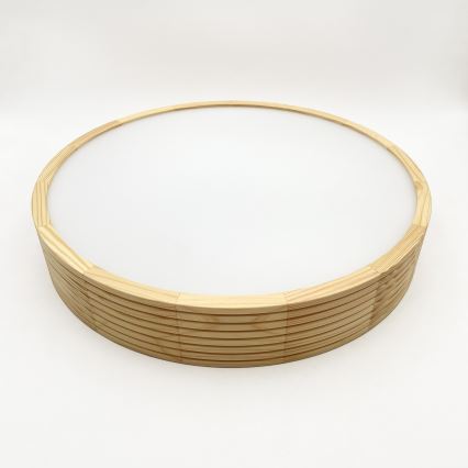 Hanglamp aan kabel NATURAL MODERN 3xE27/15W/230V Ø 47,5 cm grenen