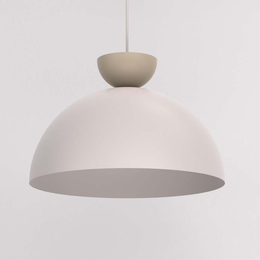 Hanglamp aan kabel NEVIS 1xE27/15W/230V Ø 38 cm crème