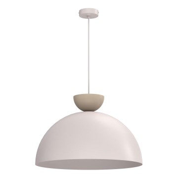 Hanglamp aan kabel NEVIS 1xE27/15W/230V Ø 50 cm crème
