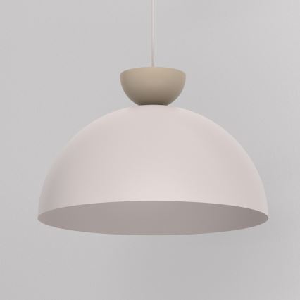 Hanglamp aan kabel NEVIS 1xE27/15W/230V Ø 50 cm crème