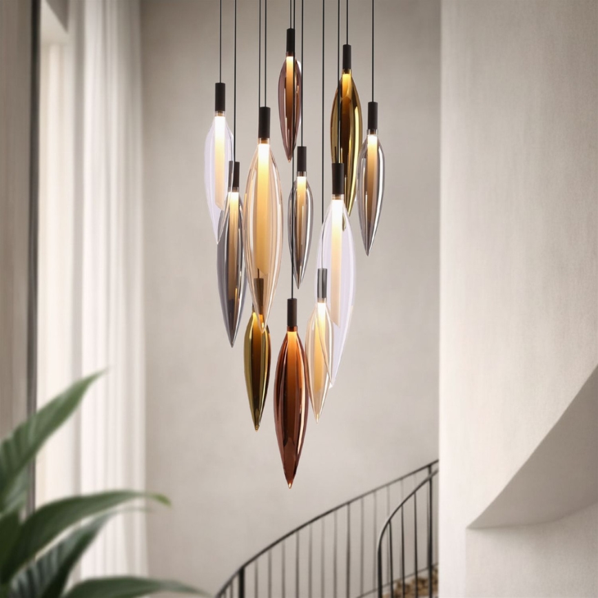 Hanglamp aan kabel NORDIC 11xG9/5W/230V zwart