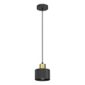 Hanglamp aan kabel PARKLA 1xE27/15W/230V zwart