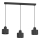Hanglamp aan kabel PARKLA 3xE27/15W/230V zwart