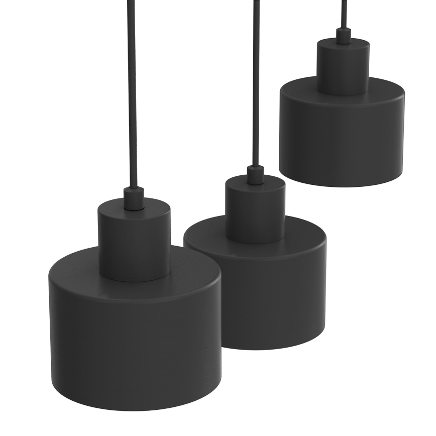 Hanglamp aan kabel PARKLA 3xE27/15W/230V zwart