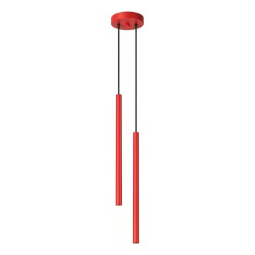 Hanglamp aan kabel PASTELO 2xG9/8W/230V, rood