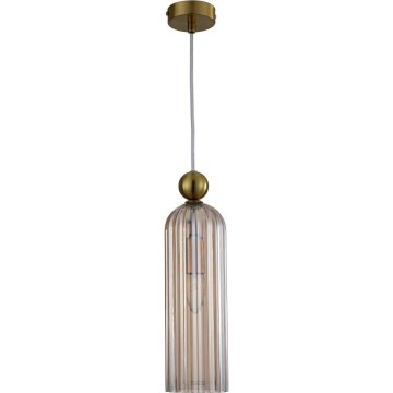Hanglamp aan kabel PIEGA 1xE14/40W/230V messing/rookbeige