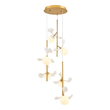 Hanglamp aan kabel PISTOIA 6xG9/5W/230V goud