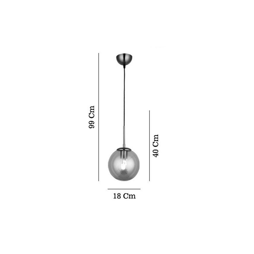 Hanglamp aan kabel POLINO 1xE27/40W/230V bronskleurig