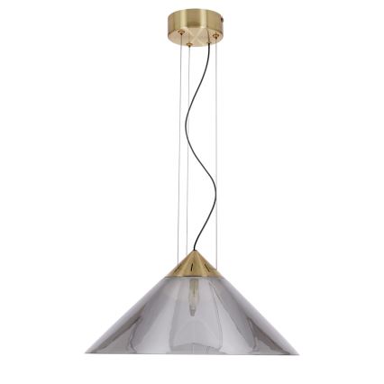 Hanglamp aan kabel PRESTO 1xGX53/10W/230V Ø 42 cm goud/rookgrijs